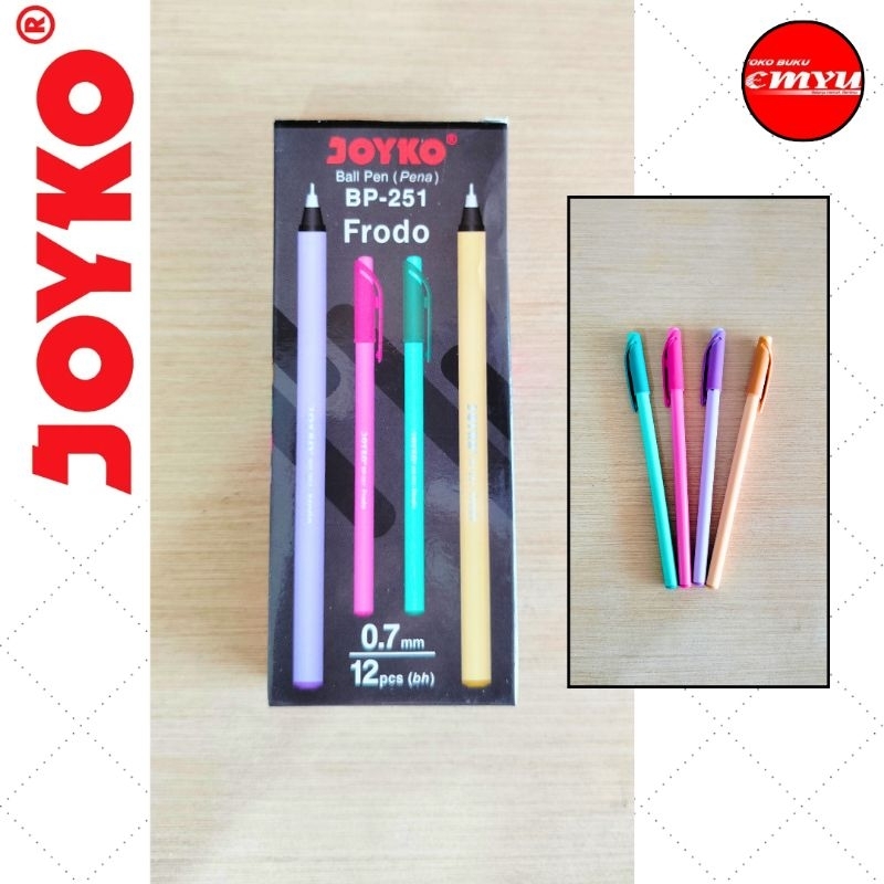 

Joyko Pulpen Frodo BP-251 0.7 mm Hitam Isi 12pcs