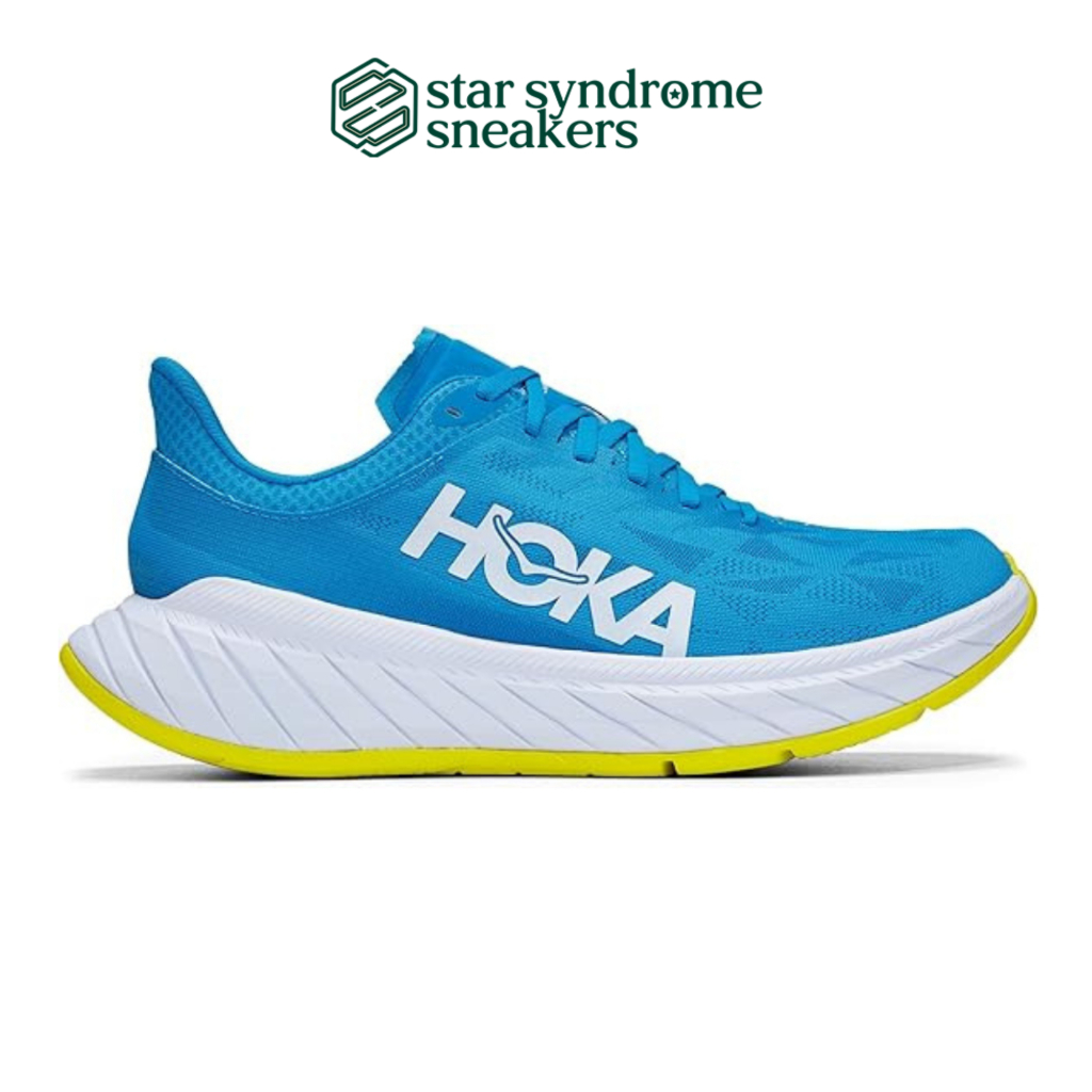 Sepatu Hoka Carbon X 2 Men's Road Running Shoes - Diva Blue Citrus