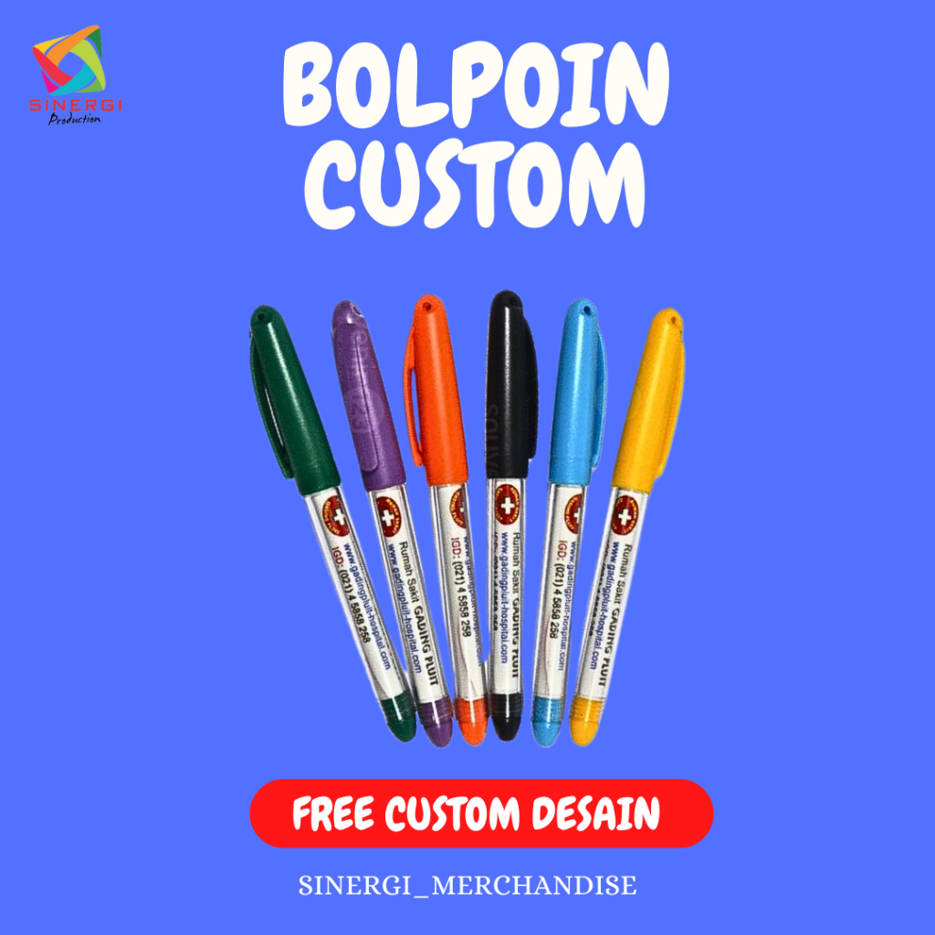 

Pulpen Promosi Souvenir Bolpoin Custom Logo Tulisan