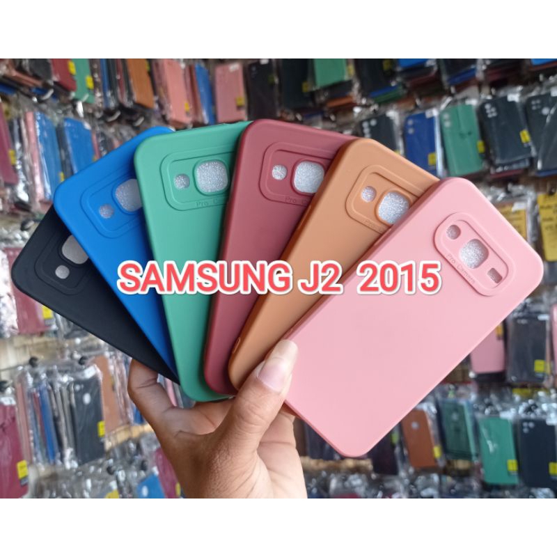 Silicon/ Case Samsung J2 2015 / J2/J200F / J200G Casing Macaron Pro Camera full karet