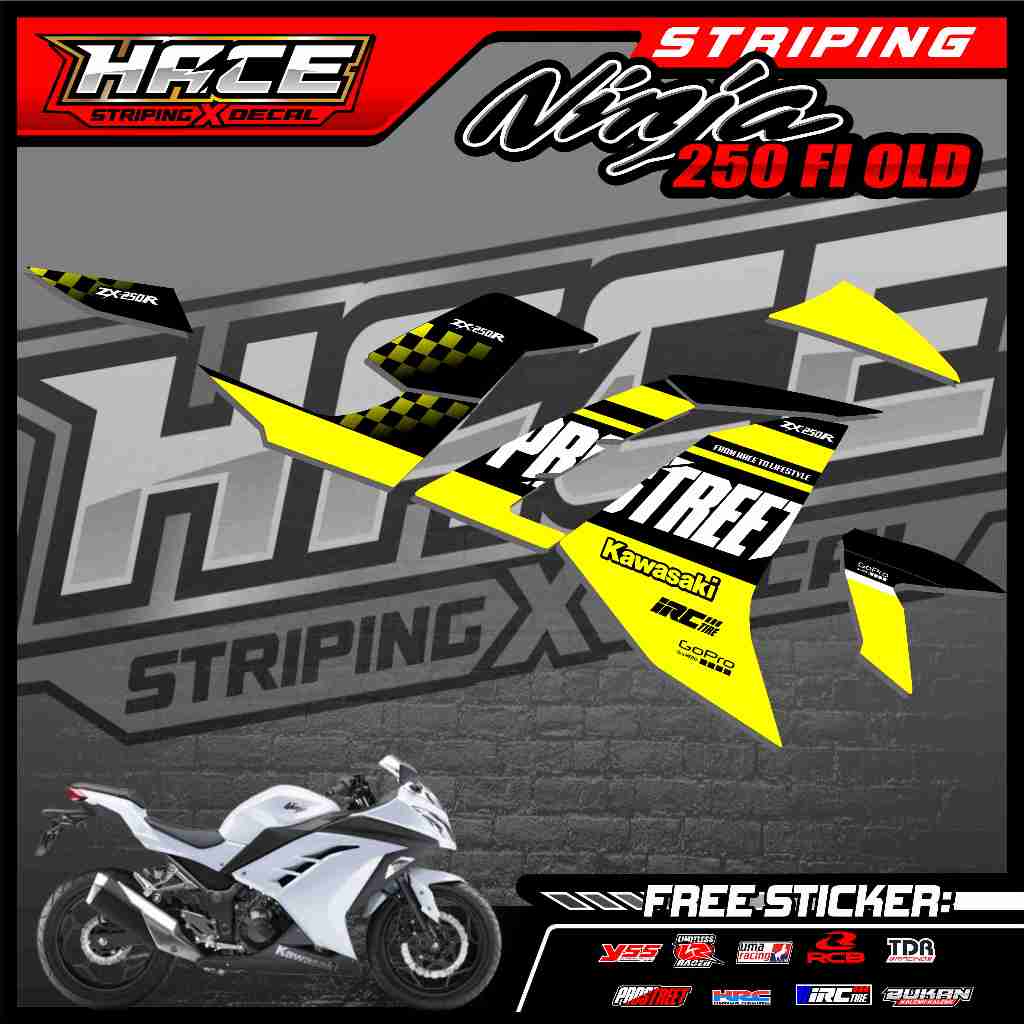 299 STRIPING STICKER NINJA 250 FI OLD - STRIPING STICKER NINJA 250 FI OLD PROSTREET