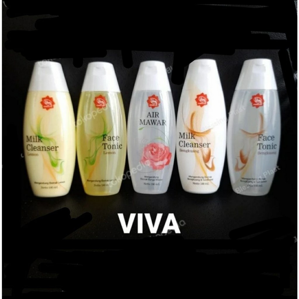 Viva Kosmetik. Milk cleanser face tonik. Toner. Produk pembersih muka varian