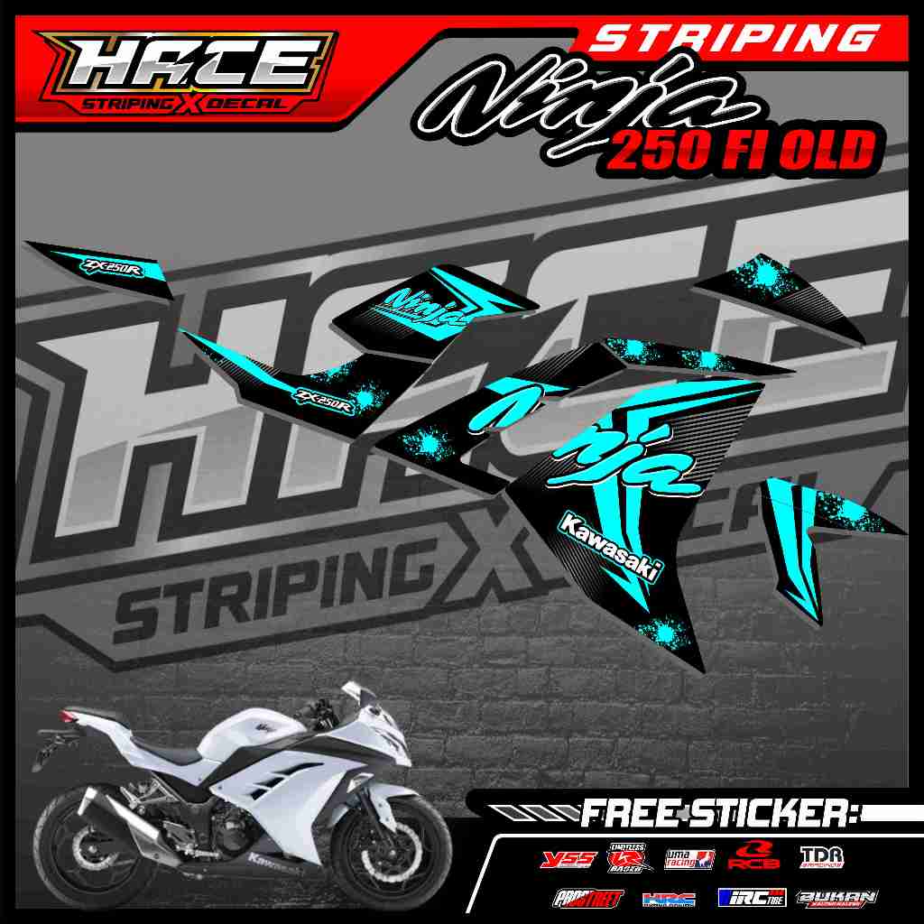 300 STRIPING STICKER NINJA 250 FI OLD - STRIPING STICKER NINJA 250 FI OLD ABSTRAK