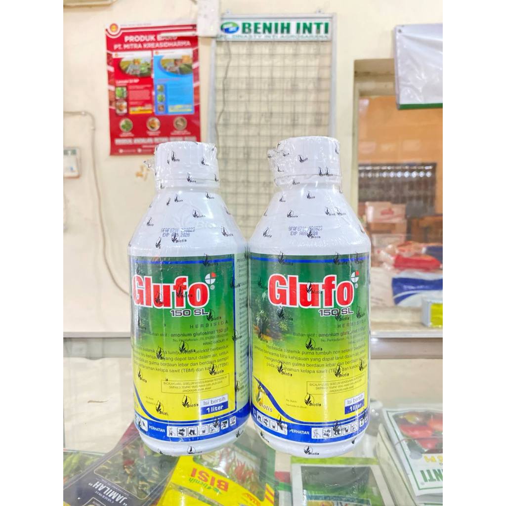 HERBISIDA GLUFO 150 SL kemasan 1 liter OBAT RUMPUT LULANGAN BIOTIS