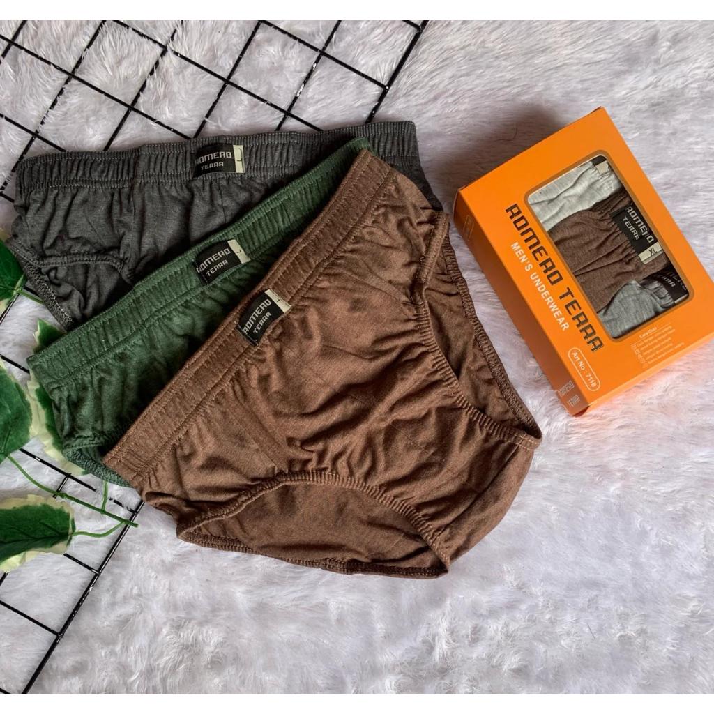 3Pcs Celana Dalam Pria Jumbo Romero Terra