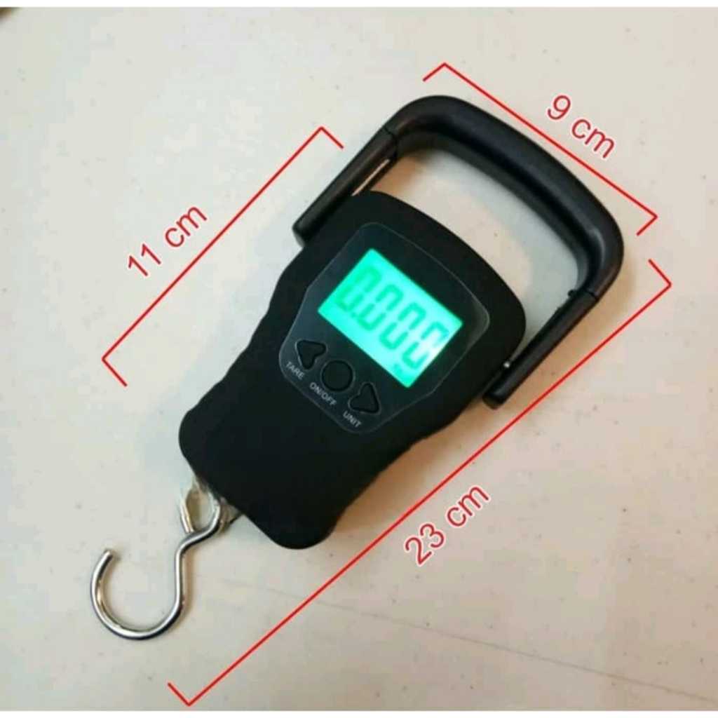 Timbangan Gantung Digital + Meteran Timbangan Koper / Buah-Buahan / Ikan 10g Sampai 50Kg (SECOND LIK