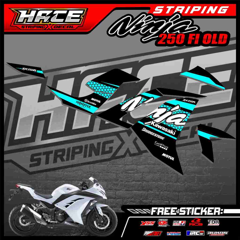 301 STRIPING STICKER NINJA 250 FI OLD - STRIPING STICKER NINJA 250 FI OLD ABSTRAK