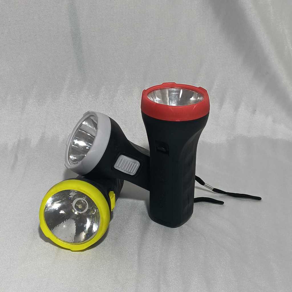 Senter Tangan LED Super Terang Cahaya Putih Baterai AA