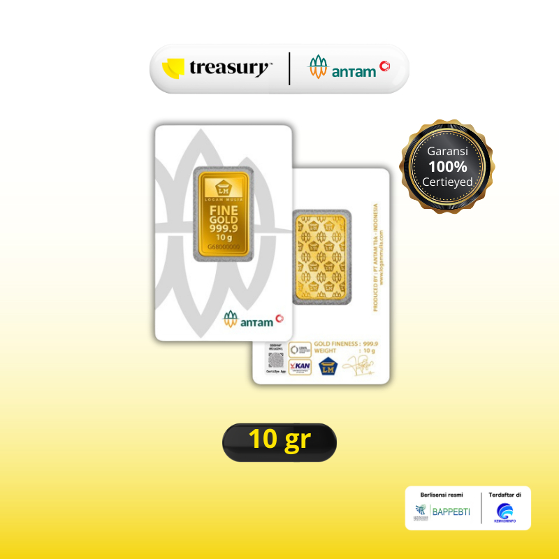 Emas Antam Logam Mulia 10 Gram Certieye