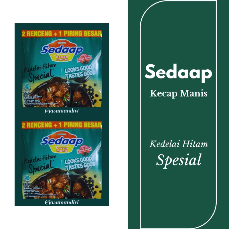 

Sedaap Special Kecap Manis Kedelai Hitam 40ml 1 Renceng Isi 12 Sachet