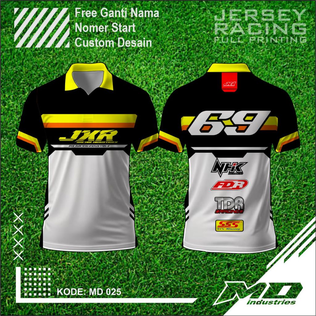 Jersey Balap Desain Keren - Baju Balap Racing Printing - Minimalis