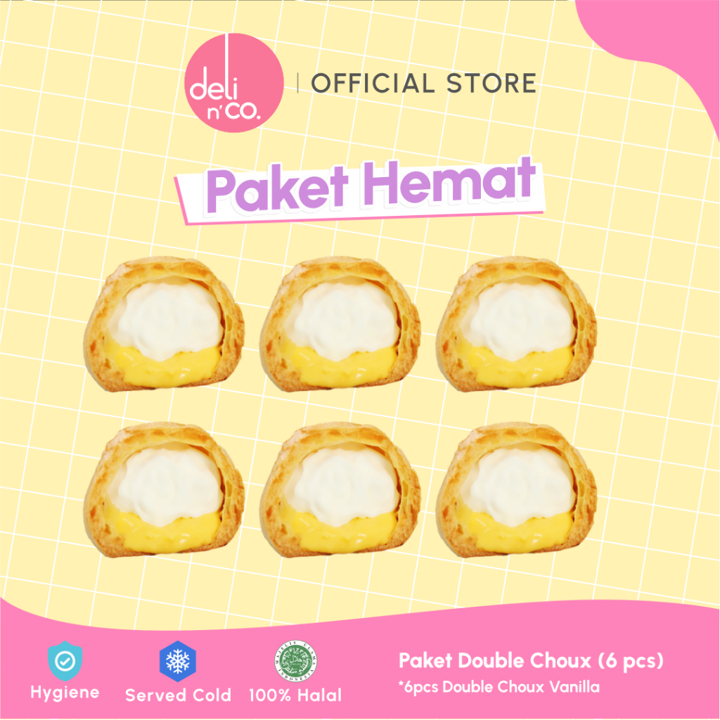 

Deli & Co Paket Hemat Double Choux Cream Vanilla