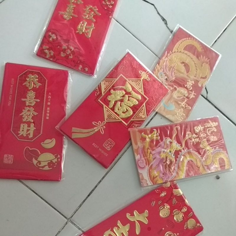 

6 PCS ANGPAO AMPLOP IMLEK KERTAS HALUS CHINESE NEW YEAR ANG PAO