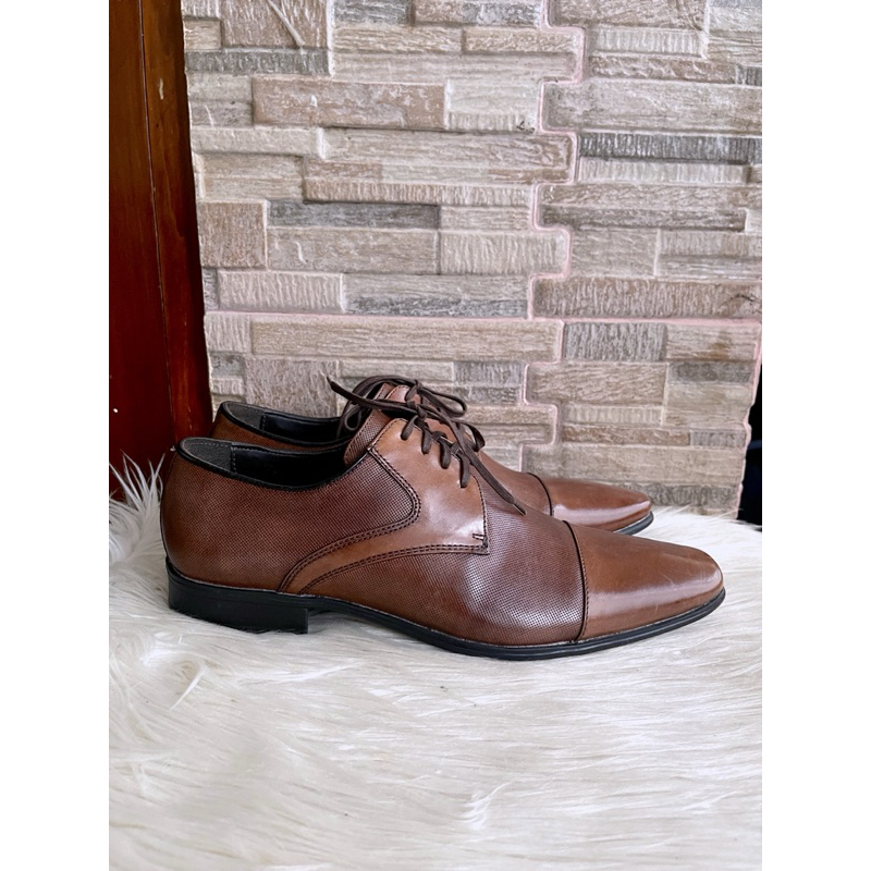 PSPGN.CO | ORIGINAL BRAND DEMOCRATA VEGAY IN BROWN SEPATU KULIT PRIA OXFORD PANTOFEL TALI FORMAL 41