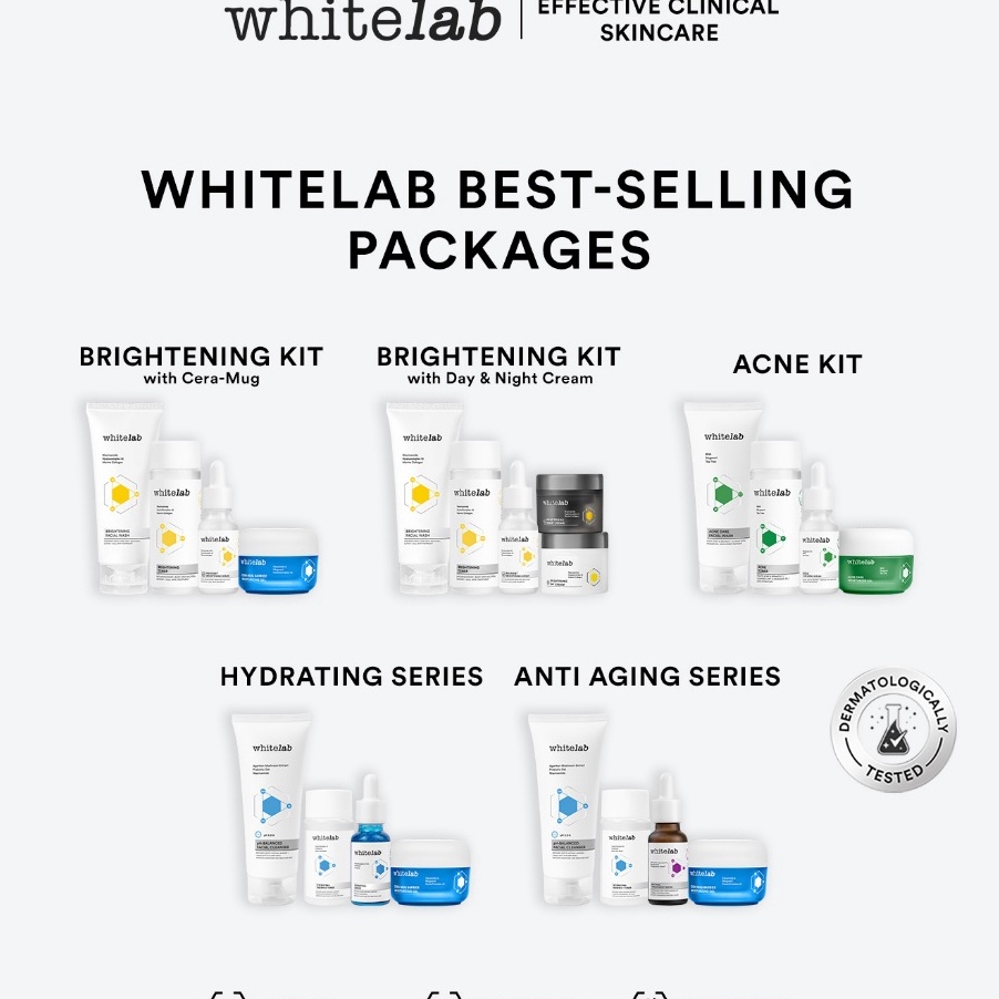 1111 Whitelab BestSelling Packages  Paket Wajah Brightening Acne Hydrating Anti Aging