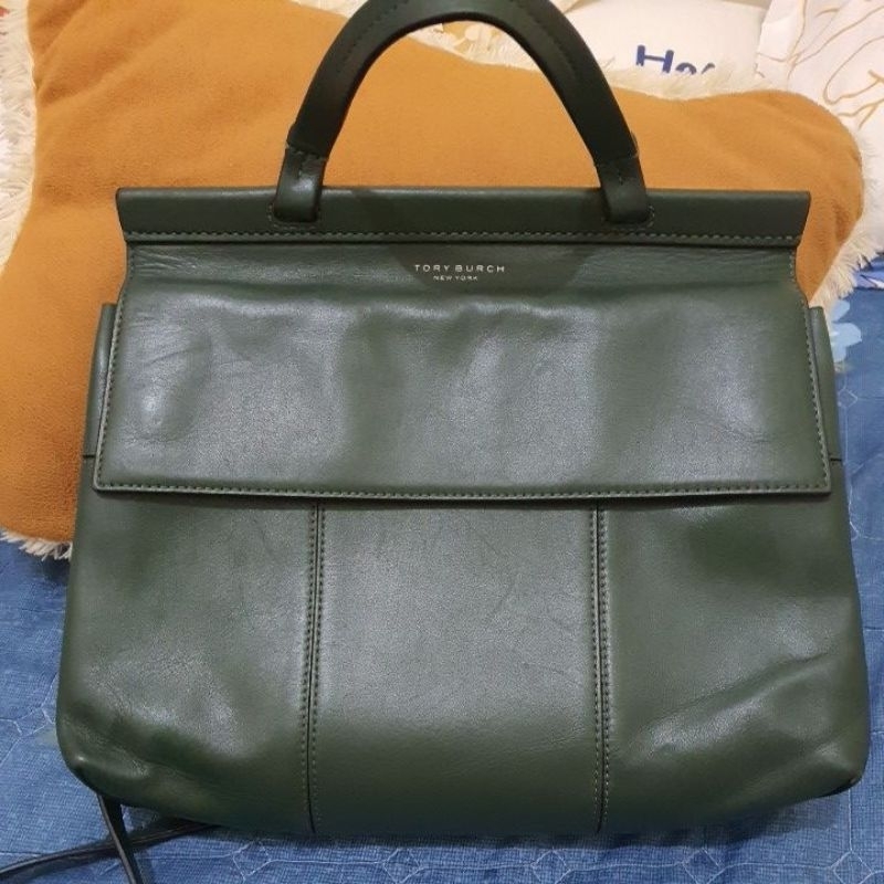 preloved Tas Tory Burch blok T satchel britiz 31x25x11