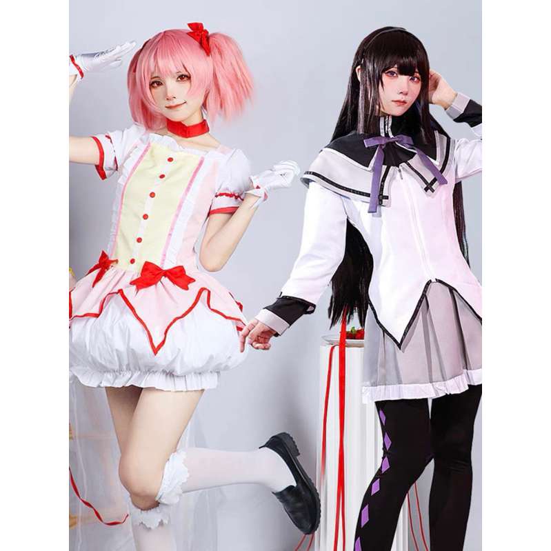 【Lolicos】Ready Puella Magi Madoka Magica Kaname Cosplay Costume Madoka Akemi Homura Anime Game Fulls