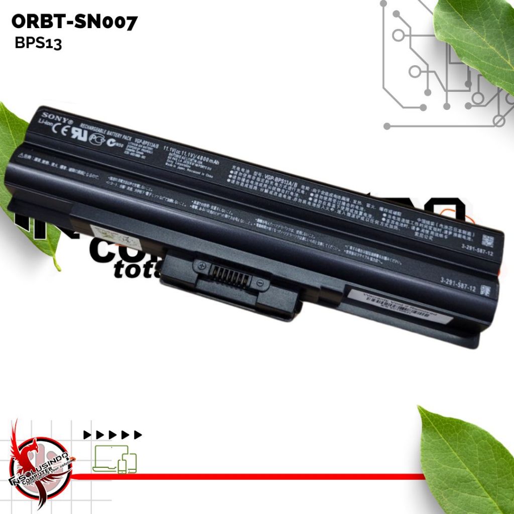 Baterai ORIGINAL Sony VPC-B, M, S, Y Series VGP-BPS21 VGP-BPS13 Sony VAIO VGP-BPS13/b, VGP-BPS13A/b,