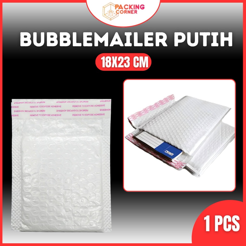 

BUBBLE MAILER 18X23 PUTIH Amplop Bubble Wrap Bubblemailer Packing 18X23