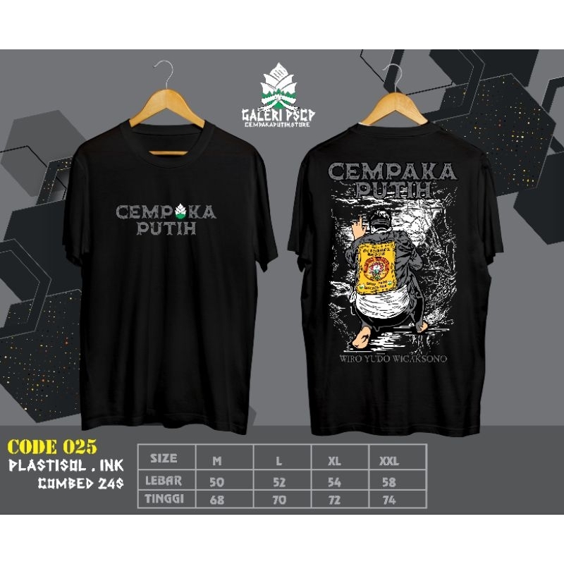 KAOS CEMPAKA PUTIH SAKRAL BELAKANG KODE 025