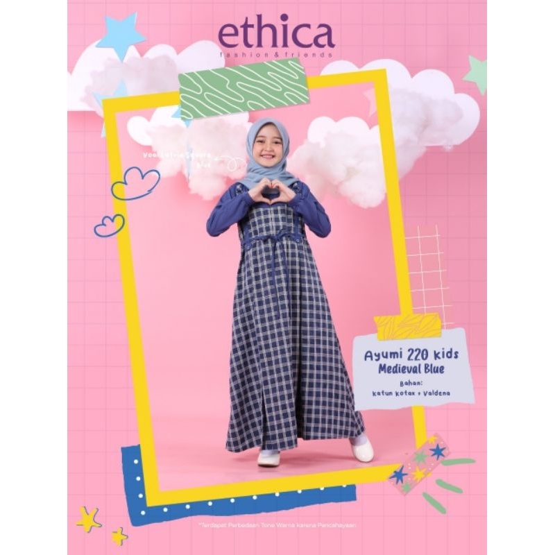 Baju Gamis Anak - Ayumi 220 Kids Medieval Blue | By Ethica