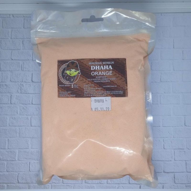 

Bubuk Serbuk Minuman Boba Dhaha Rasa Orange Jeruk Premium 500 Gram Termurah