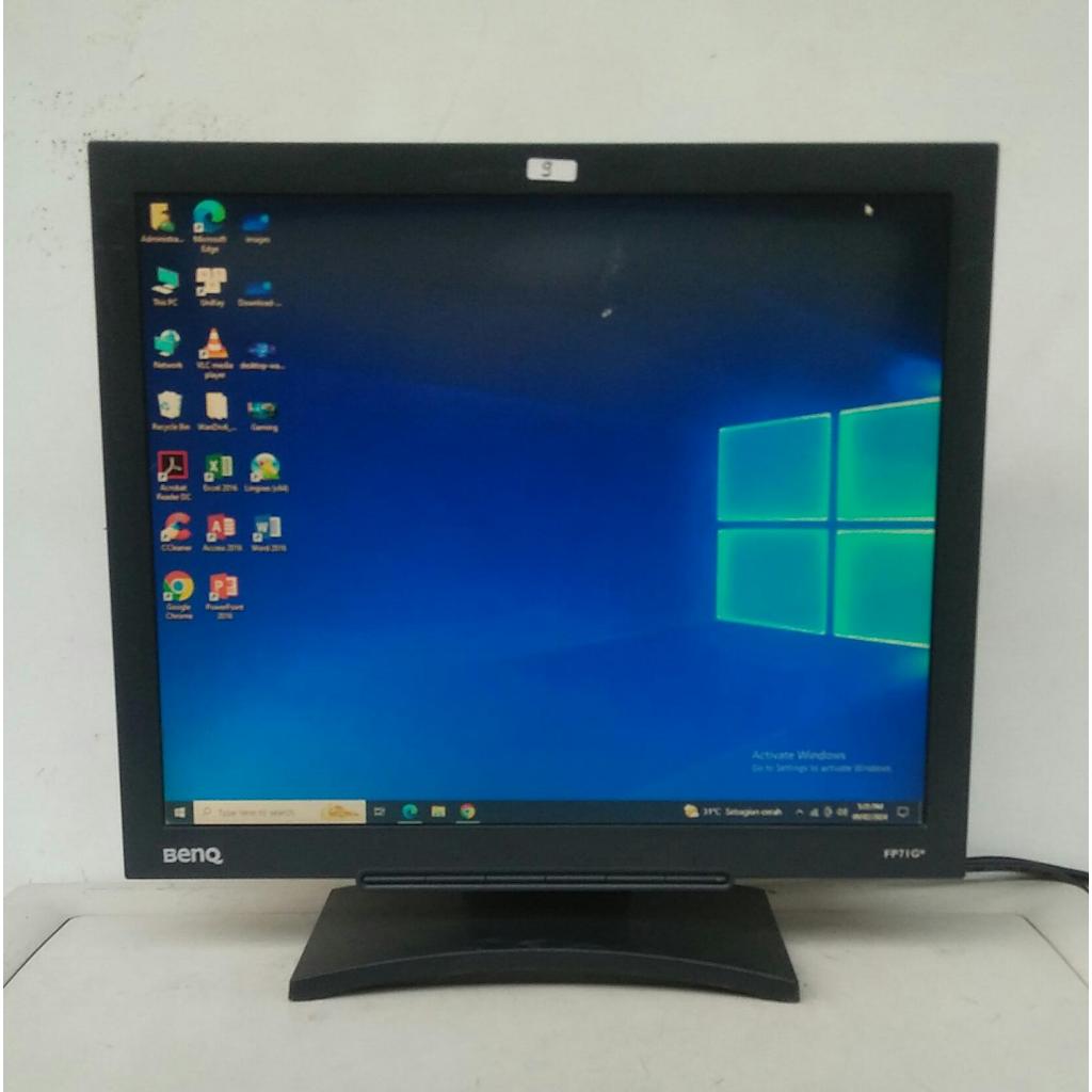 lcd monitor benq Q7T4 17inch kondisi minus layar berembun no9