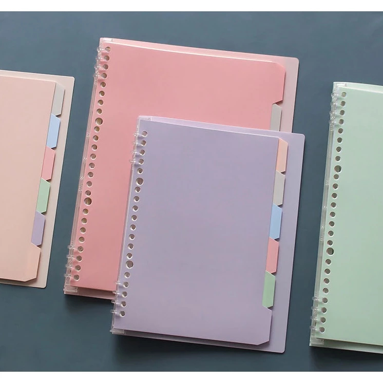 Pastel Binder Garis A5 B5 Ring Agenda Berkualitas Ruled Korean Vintage Notebook Aesthetic College