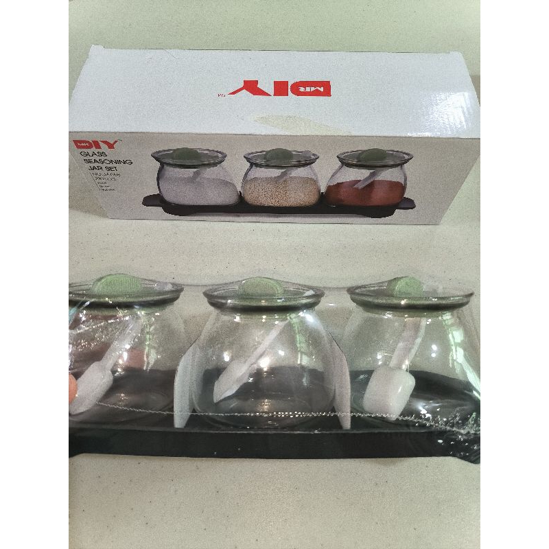 DIY glass seasoning jar set