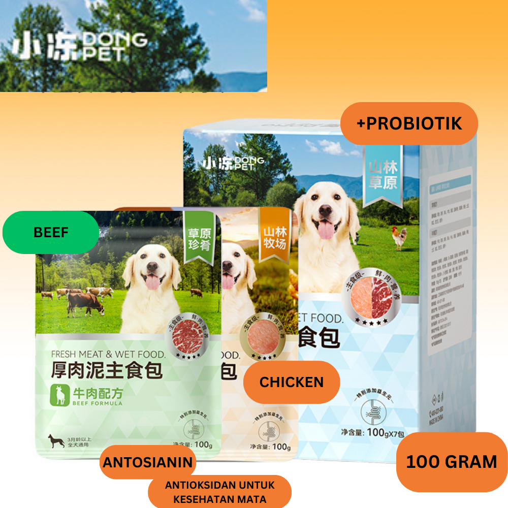 DONGPET Makanan Anjing Basah 100gr Wet food pouch dog food premium