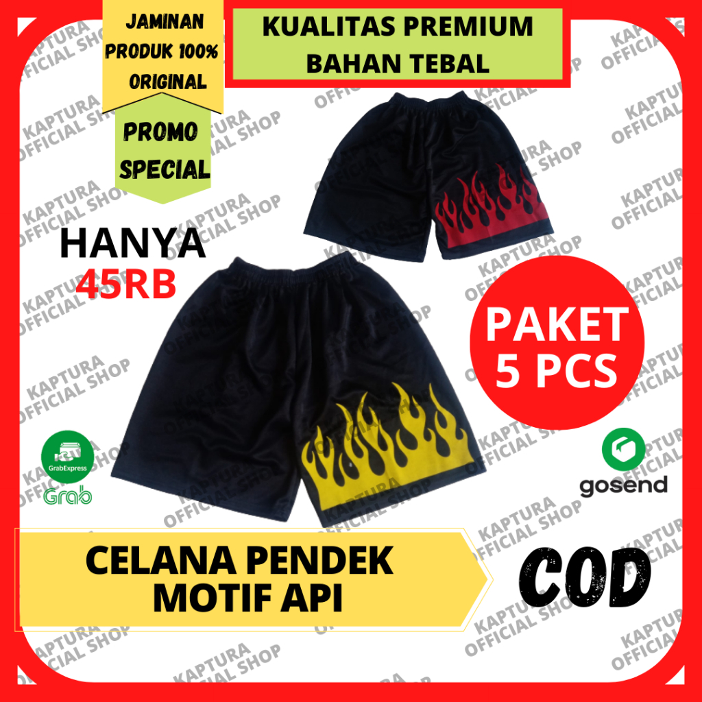 Promo Spesial 45 Ribu 5PCS Celana anak 8-12 Tahun Bahan Adem Celana Pendek Anak Celana sport anak bo