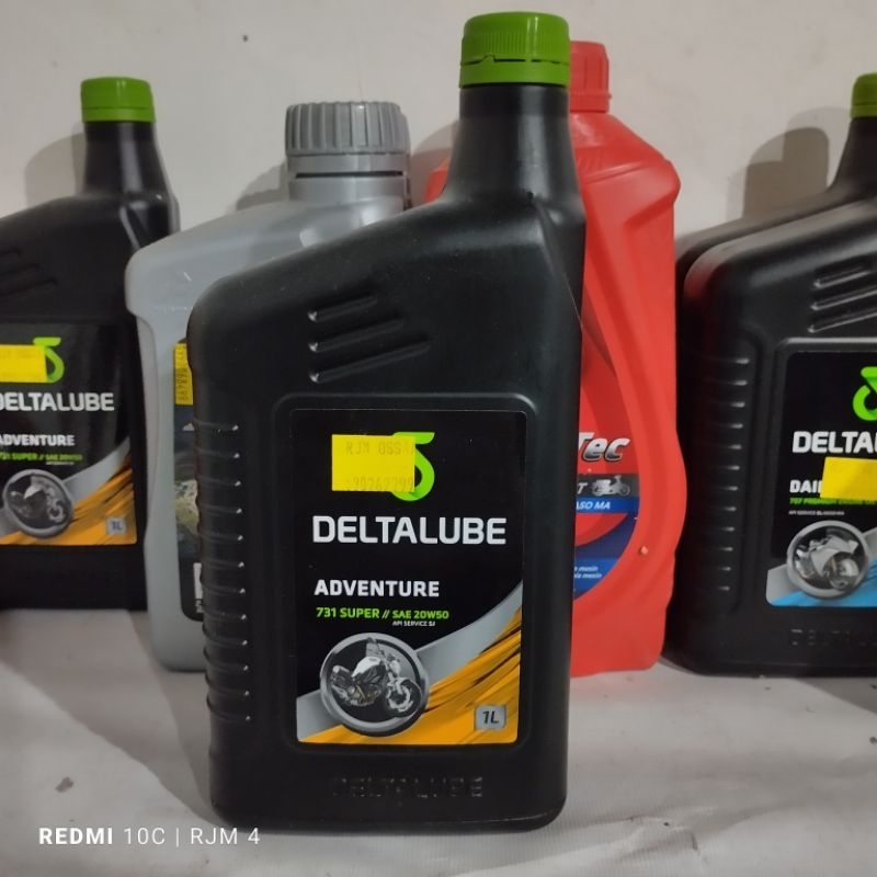 OLI DELTALUBE 1 LITER 20W50 ADVENTURE 731 SATRIA FU VIXION R15 JUPITER