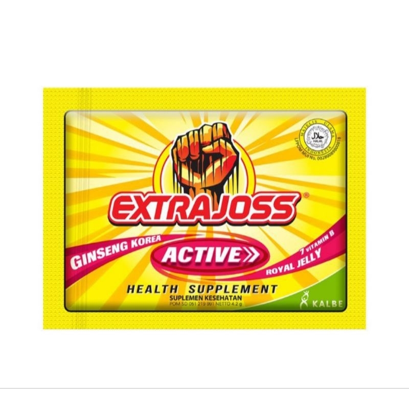 

Extra Joss Active Minuman Suplemen Kesehatan 6 x 4,2gr