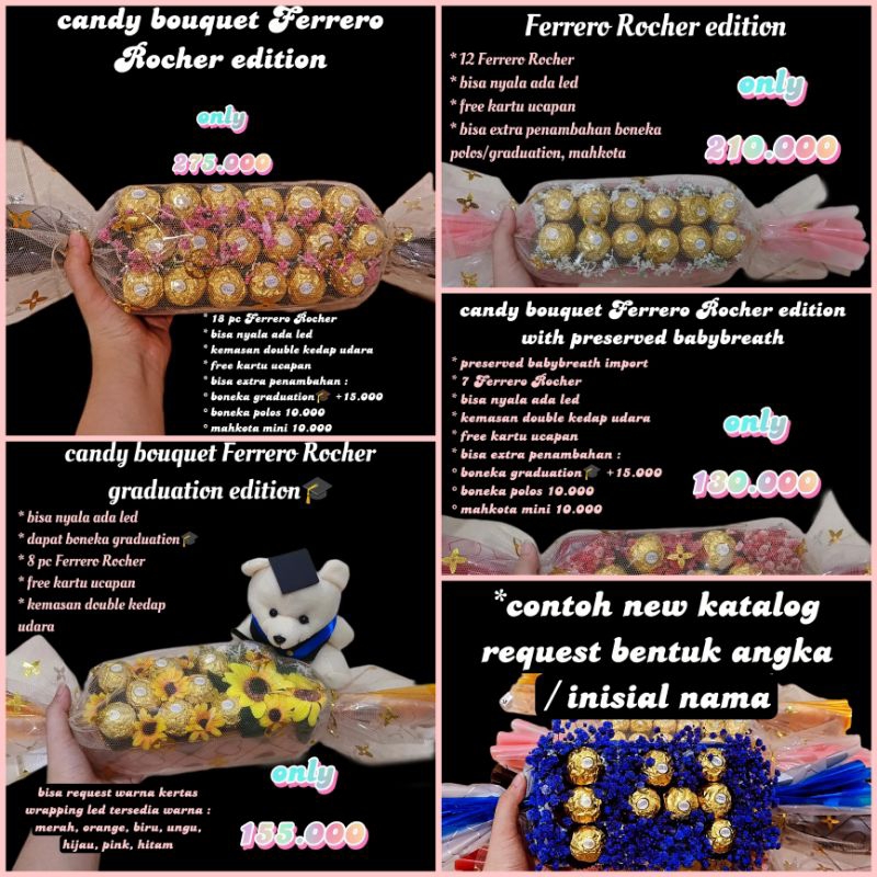 

buket coklat Ferrero Rocher murah hadiah valentine, hadiah graduation