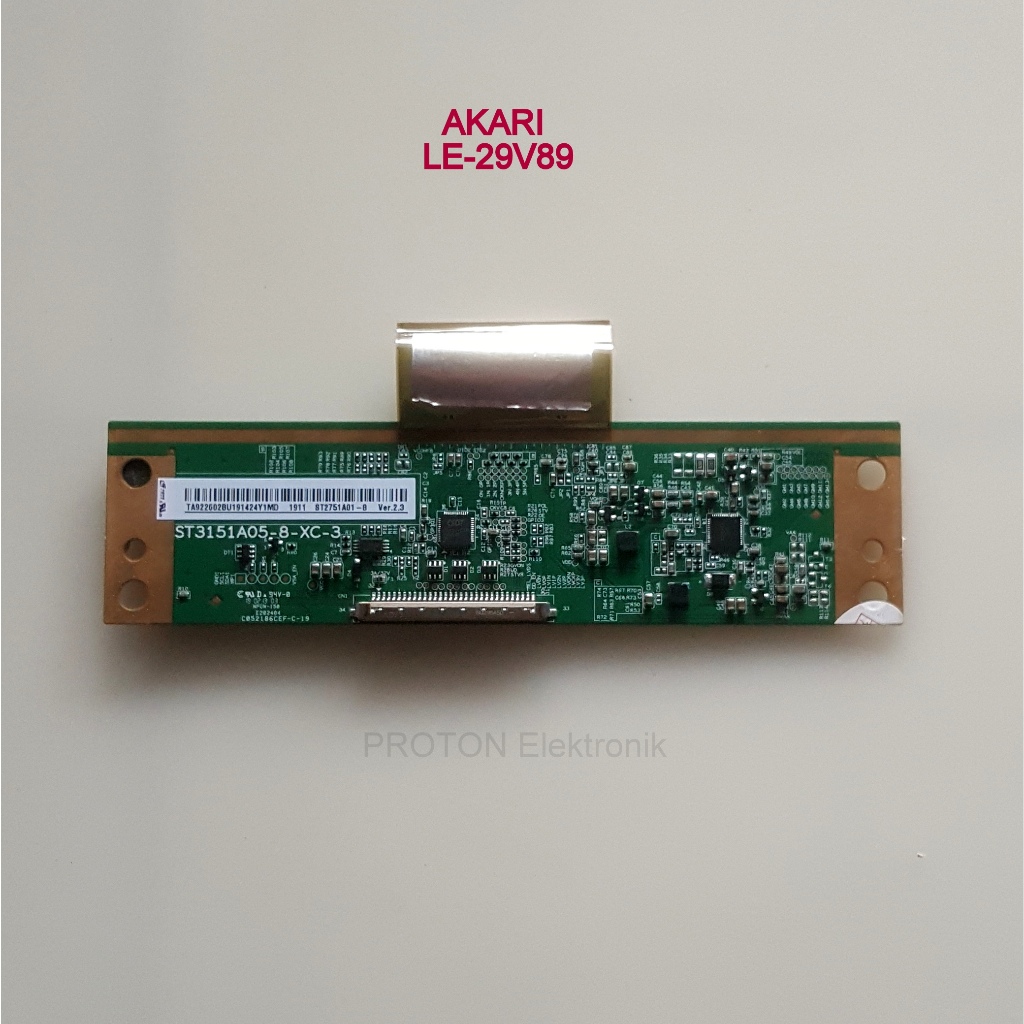 Tcon panel LCD LED TV Akari LE29V89 Tikon ST3151A05-8-XC-3 Timing Control Board