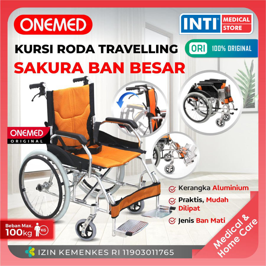 ONEMED | Kursi Roda Traveling Ban Besar Sakura
