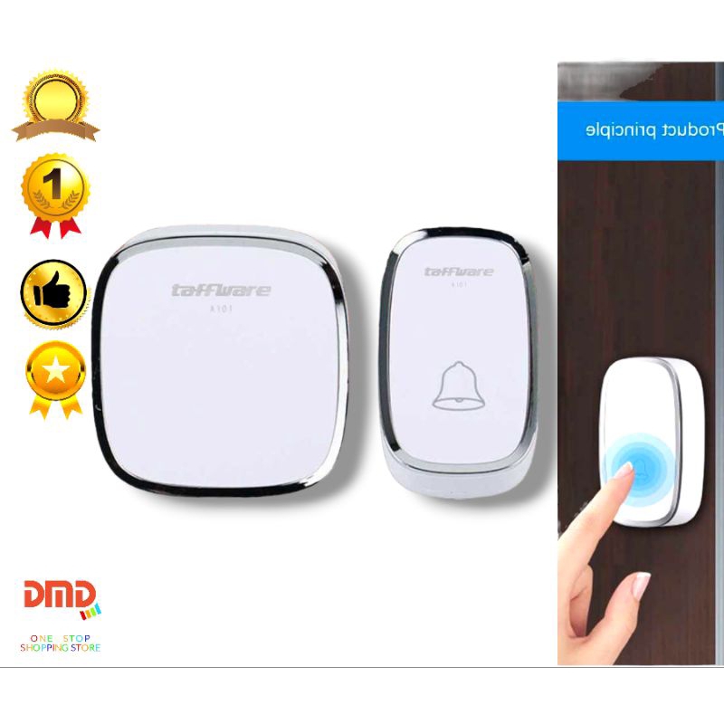 Bel pintu wireless / Bel pintu waterproof wireless 1 atau 2 receiver A101 Taffware