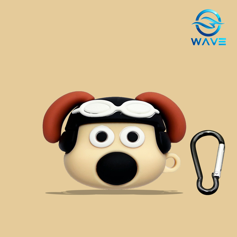Case WM01 WM02 Baseus Encok Earphone Silikon Karakter Kartun Bulldog