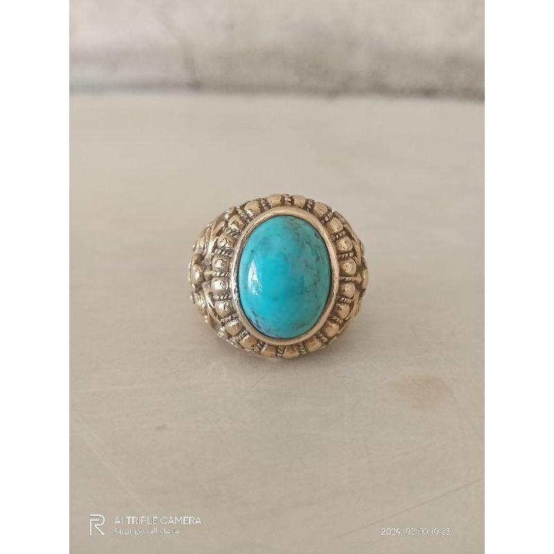 Batu pirus polos blue