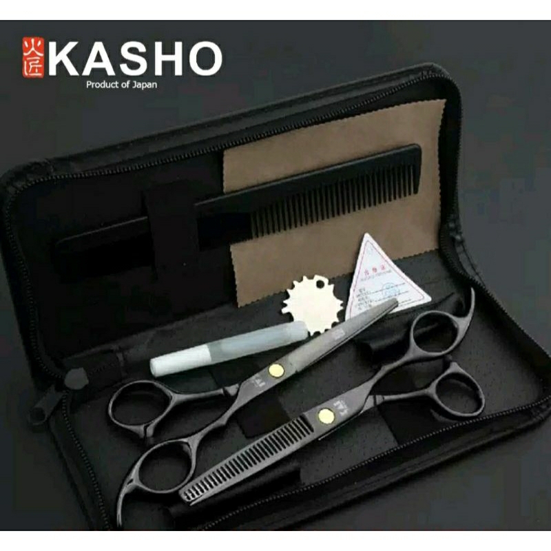 SET GUNTING RAMBUT KASHO JAPAN ORIGINAL ALAT PANGKAS RAMBUT BARBERSHOP GUNTING SASAK PENIPIS RAMBUT