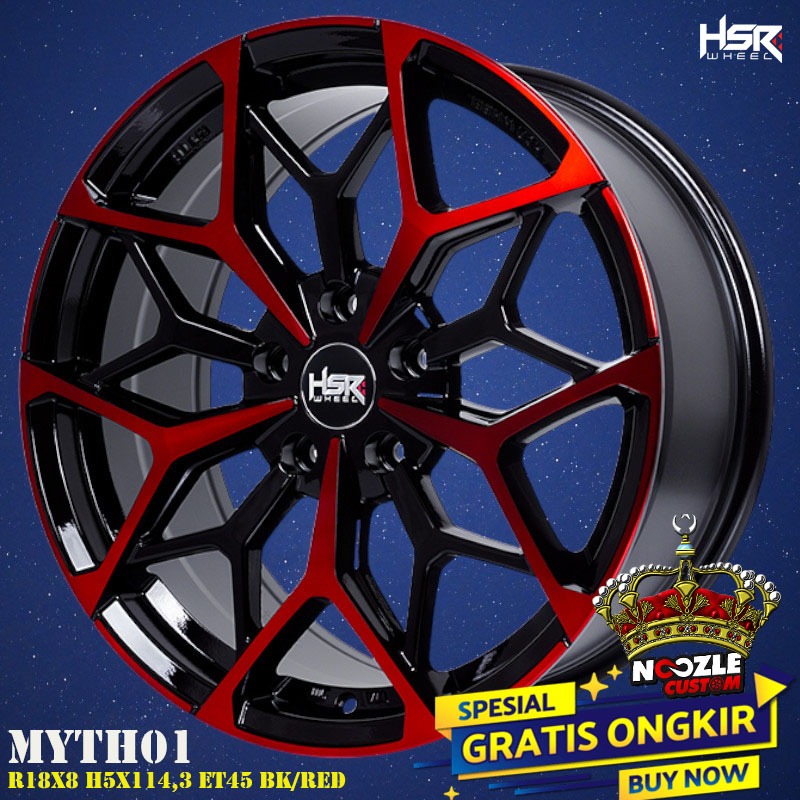 Velg Mobil BRV XPander Terios Ring 18 Type HSR MYTH01 Pelek Racing Lubang 5 HSR
