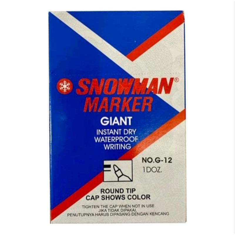 

Termurah!!Spidol SNOWMAN No G-12 Permanen