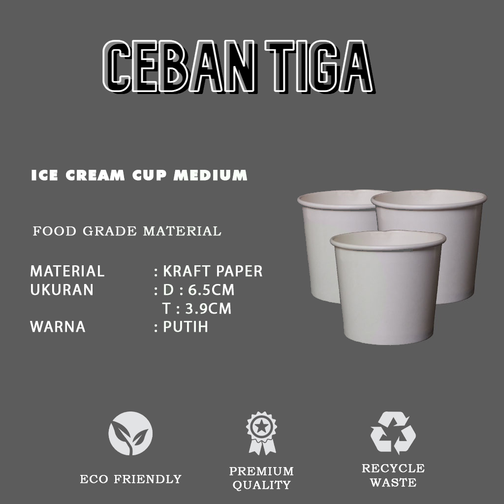 Gelas Kertas 4oz / Paper Cup 4oz / Paper Cup Ice Cream 4oz