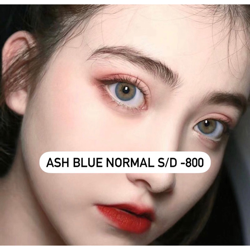 Ash blue l Softlens biru natural l Softlens korea look l Lensa Kontak l Softlens beda minus