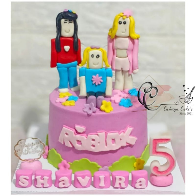 Roblox Girl Cake / Kue Ulang Tahun Roblox / Kue Ultah Custom