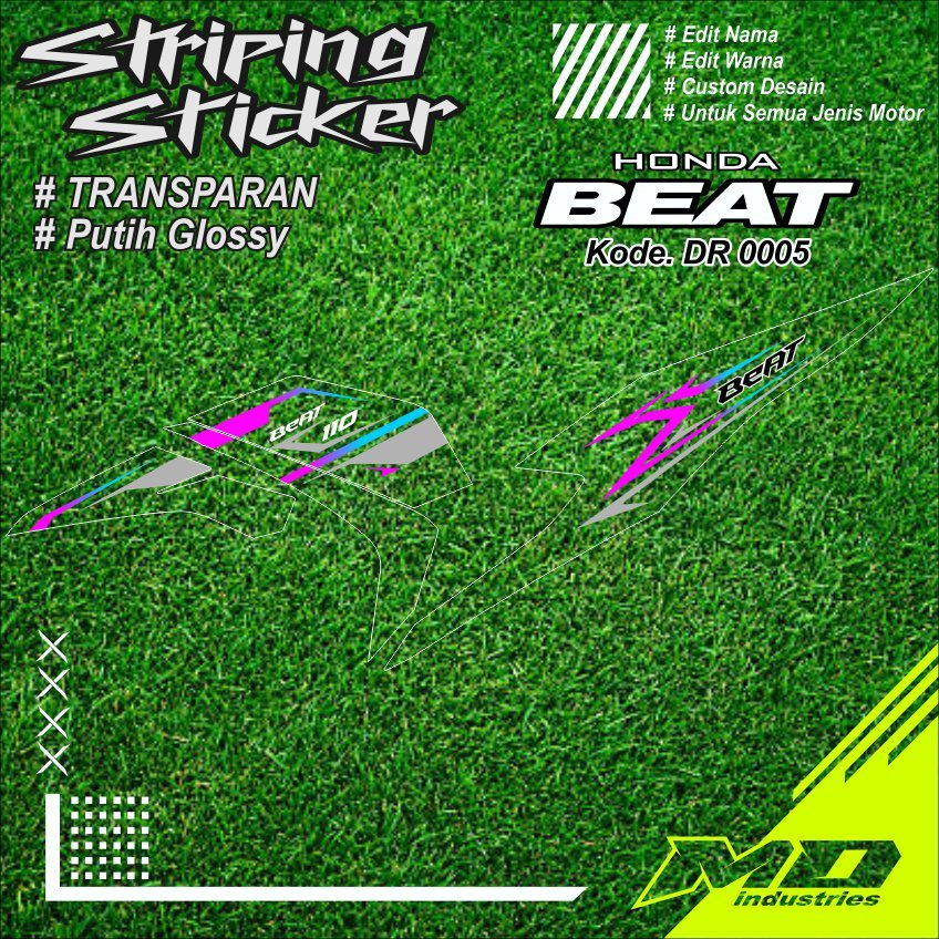 striping beat deluxe hayabusa / striping beat deluxe / striping beat street 2023 variasi / stiker be
