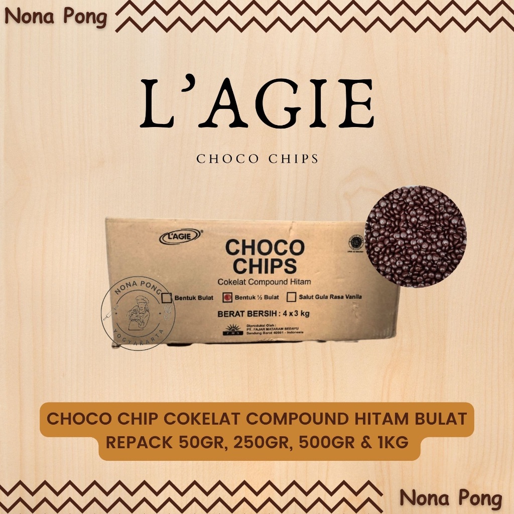 

Choco chip | dark choco | choco chip L’AGIE 250gr