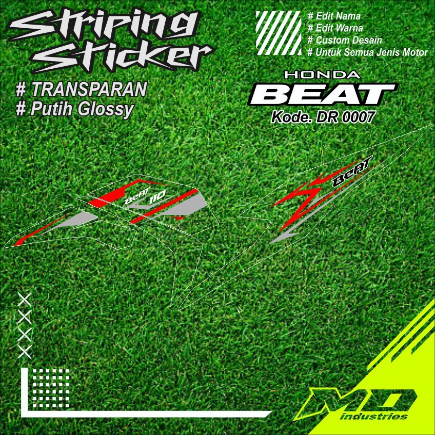 Striping Beat Street/Beat Deluxe/Beat New 2020-2023 Rainbow - Striping Transparan