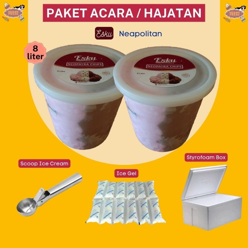 

Paket Ice Cream Esku Ukuran 8 Liter Untuk Acara Pernikahan Hajatan dan Ulang Tahun