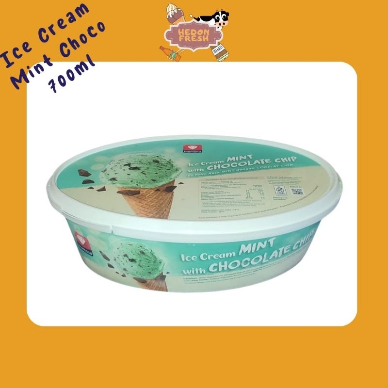 

Ice Cream Diamond Mint Chocochip 700ml